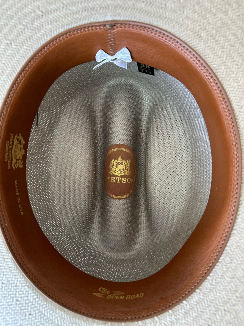GRAY OPEN ROAD STRAW HAT - Picture 4 of 7